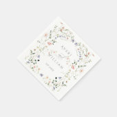 Wildblume Rustic Boho Floral Wedding Serviette (Ecke)
