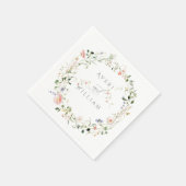 Wildblume Rustic Boho Floral Wedding Serviette (Ecke)