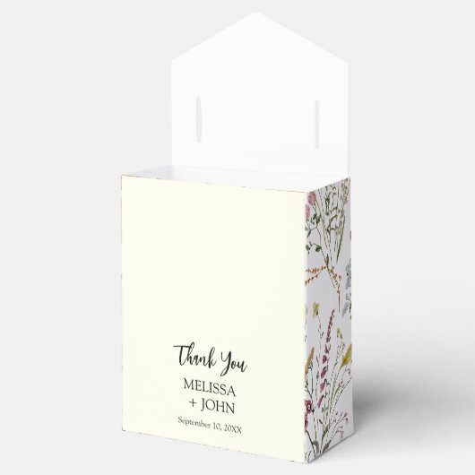 Wildblume Rustic Boho Wedding Geschenkschachtel (Geöffnet)