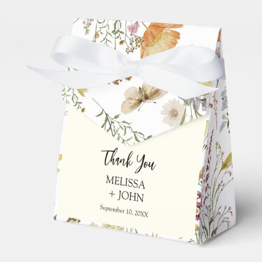 Wildblume Rustic Boho Wedding Geschenkschachtel (Vorderseite)