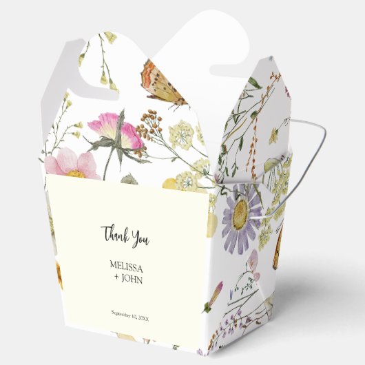 Wildblume Rustic Boho Wedding Geschenkschachtel (Geöffnet)