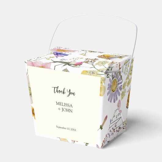 Wildblume Rustic Boho Wedding Geschenkschachtel (Vorderseite)