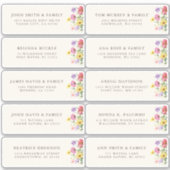 Wildblume Rustic Chic boho Floral Gastadresse Aufkleber (Vorderseite)