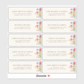 Wildblume Rustic Chic boho Floral Gastadresse Aufkleber (Blatt)