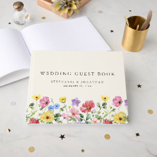 Wildblume Rustic Chic Floral Boho Country Wedding Gästebuch