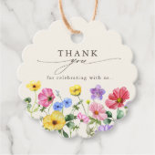 Wildblume Rustic Chic Floral Boho Country Wedding Geschenkanhänger (Vorderseite)