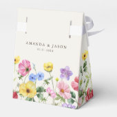 Wildblume Rustic Chic Floral Boho Country Wedding Geschenkschachtel (Rückseite)