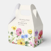 Wildblume Rustic Chic Floral Boho Country Wedding Geschenkschachtel (Rückseite)