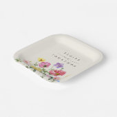 Wildblume Rustic Chic Floral Boho Country Wedding Pappteller (Gewinkelt)