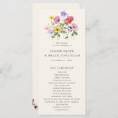 Wildblume Rustic Chic Floral Boho Country Wedding Programm (Vorne/Hinten)