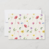 Wildblume Rustic Chic Floral Boho Country Wedding RSVP Karte (Rückseite)