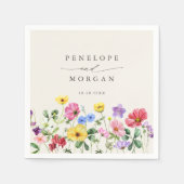 Wildblume Rustic Chic Floral Boho Country Wedding Serviette (Vorderseite)