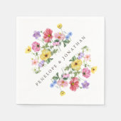 Wildblume Rustic Chic Floral Boho Country Wedding Serviette (Vorderseite)