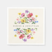 Wildblume Rustic Chic Floral Boho Country Wedding Serviette (Vorderseite)