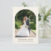Wildblume Rustic Chic Floral boho Hochzeit Foto Dankeskarte (Stehend Vorderseite)