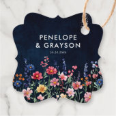 Wildblume Rustic Country Boho Floral Vielen Dank Geschenkanhänger (Rückseite)