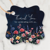 Wildblume Rustic Country Boho Floral Vielen Dank Geschenkanhänger (Vorderseite)