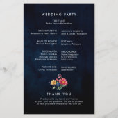 Wildblume Rustic Country Boho Hochzeitsprogramm (Rückseite)