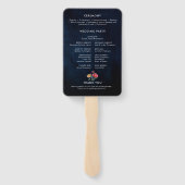 Wildblume Rustic Country Boho Hochzeitsprogramm Fächer (Rückseite)