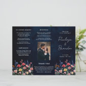 Wildblume Rustic Country Foto Hochzeitsprogramm (Stehend Vorderseite)