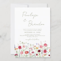 Wildblume Rustic Country Garden QR Code Hochzeit