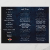 Wildblume Rustic Country Tri Fold Wedding Programm (Rückseite)