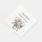 Wildblume Rustic Mason Jar Brautparty Paper Serviette (Ecke)