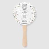 Wildblume Rustic Round Wedding Program Fan Fächer (Rückseite)