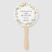 Wildblume Rustic Round Wedding Program Fan Fächer (Vorderseite)