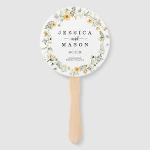 Wildblume Rustic Round Wedding Program Fan