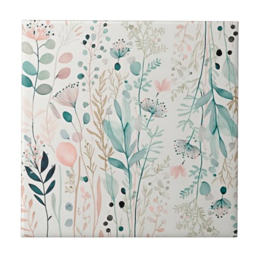 Wildblume rustikal fliese (Vorderseite)