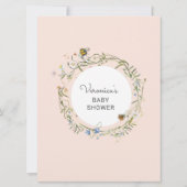 Wildblume rustikale Babydusche Spielkarte (Rückseite)