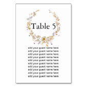 Wildblume rustikale blühende Blume Tischnummer (Vorderseite)