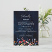 Wildblume Rustikale Boho Blumenseväter Begleitkarte (Stehend Vorderseite)