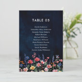 Wildblume Rustikale Boho Sitzkarte Einladung (Stehend Vorderseite)