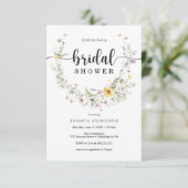 Wildblume Rustikale Brautdusche Einladungskarte Einladung (Stehend Vorderseite)