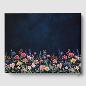 Wildblume Rustikale Hochzeit der Boho-Seestreitkrä Gästebuch (Rückseite)