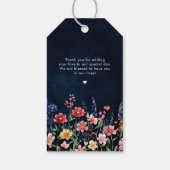 Wildblume Rustikale Hochzeit der Boho-Seestreitkrä Geschenkanhänger (Rückseite)