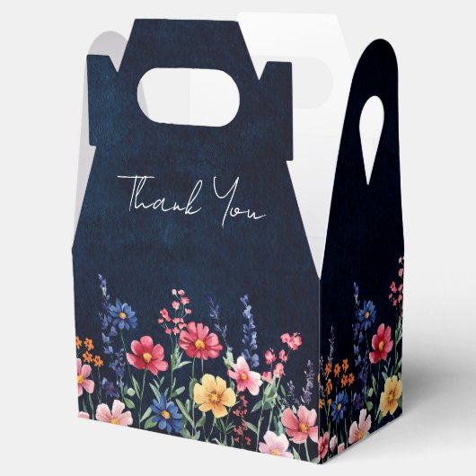 Wildblume Rustikale Hochzeit der Boho-Seestreitkrä Geschenkschachtel (Geöffnet)