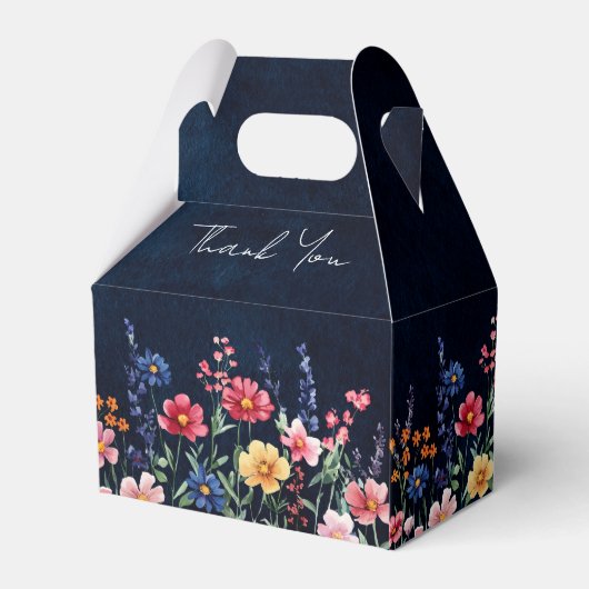 Wildblume Rustikale Hochzeit der Boho-Seestreitkrä Geschenkschachtel (Vorderseite)