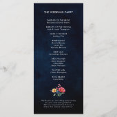 Wildblume Rustikale Hochzeit der Boho-Seestreitkrä Programm (Rückseite)