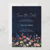 Wildblume Rustikale Hochzeit der Boho-Seestreitkrä Save The Date (Vorderseite)