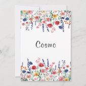 Wildblume Rustikale Hochzeit individuelle Tischnum Einladung (Vorderseite)