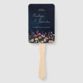 Wildblume Rustikale Hochzeitszeitschrift für die S Fächer (Vorderseite)