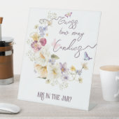 Wildblume rustikale lila Babydusche Rutschenspiel Sockelschild (In Situ)