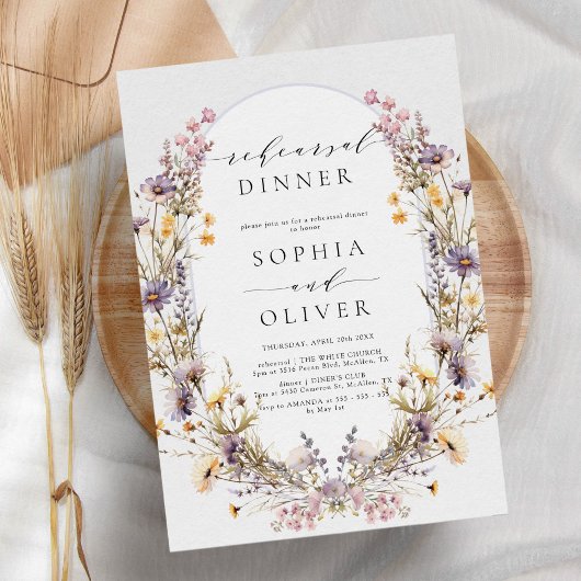 Wildblume Rustikale Probe Einladung