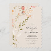 Wildblume Rustikale Wildblume Hochzeit Einladung (Vorne/Hinten)