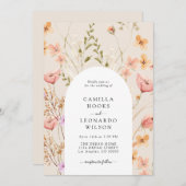 Wildblume Rustikale Wildblume Hochzeit Einladung (Vorne/Hinten)