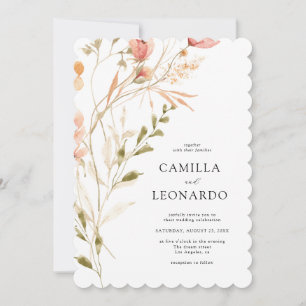Wildblume Rustikale Wildblume Hochzeit Einladung