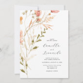 Wildblume Rustikale Wildblume Hochzeit Einladung (Vorderseite)